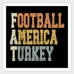 Thanksgiving Football America Turkey Magnet